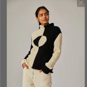 Rachel Antonoff Black and White Cookie Sweater